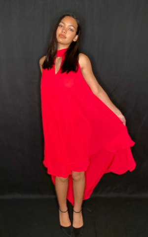 Robe Tunique sirène rose fuchsia